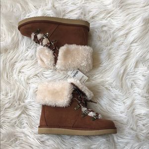 kids faux fur boots